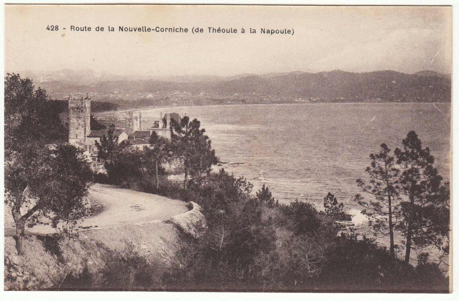 CARTE POSTALE ROUTE DE LA NOUVELLE CORNICHE DE THEOULE A LA NAPOULE 401953830126