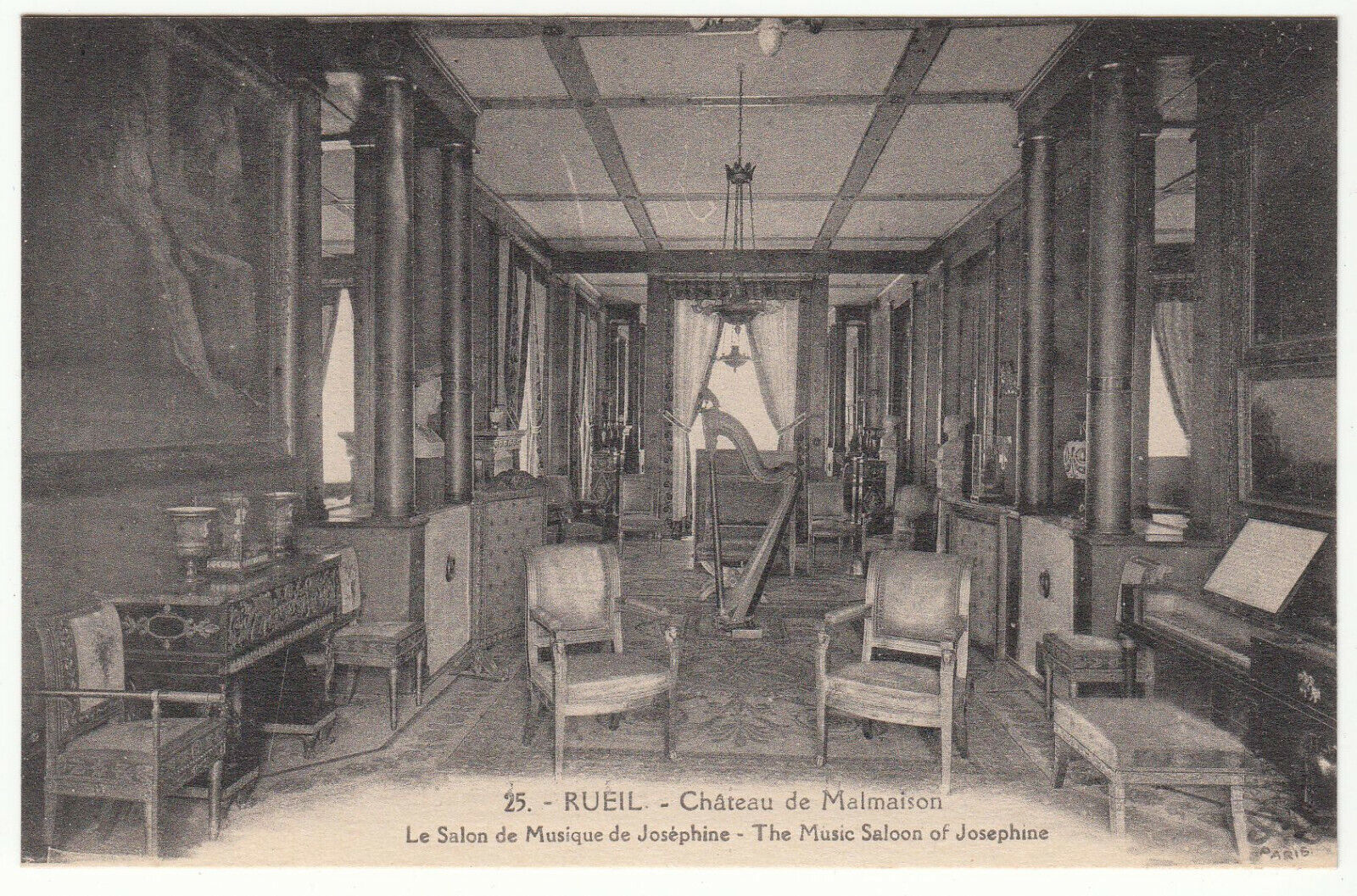 CARTE POSTALE RUEIL CHATEAU DE MALMAISON SALON DE MUSIQUE DE JOSEPHINE 124014037126