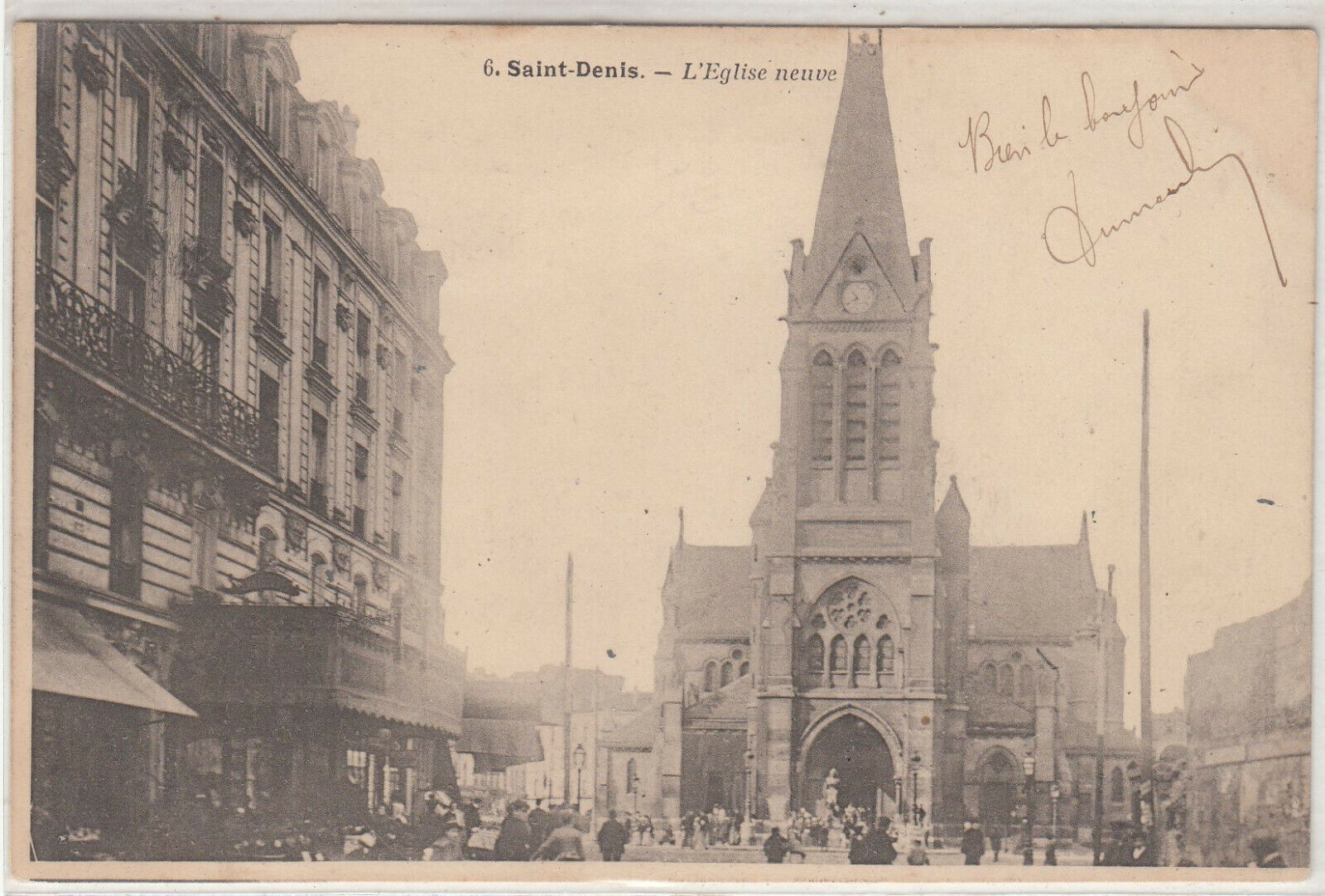 CARTE POSTALE SAINT DENIS L EGLISE NEUVE 123958280926