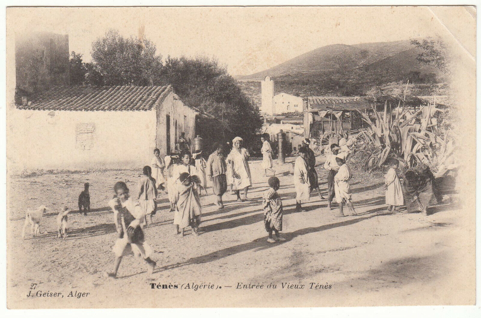 CARTE POSTALE TENES ALGERIE ENTREE DU VIEUX TENES 401943680386