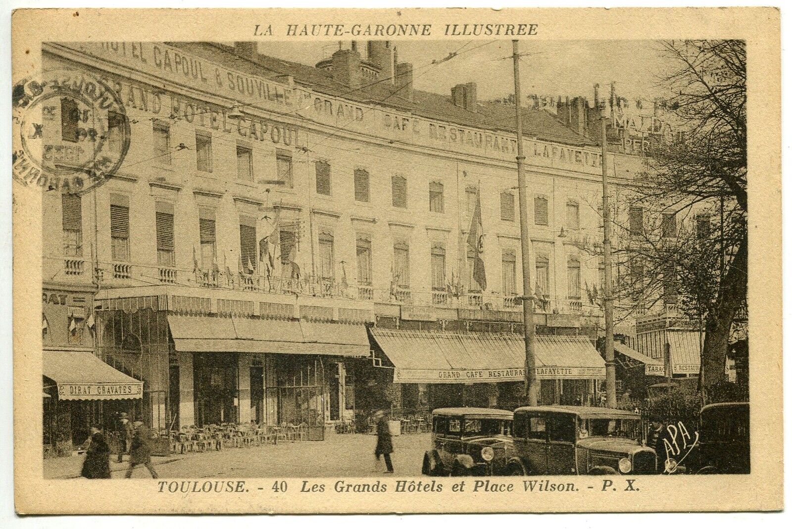 CARTE POSTALE TOULOUSE LES GRANDS HOTELS ET LA PLACE WILSON 400856743956