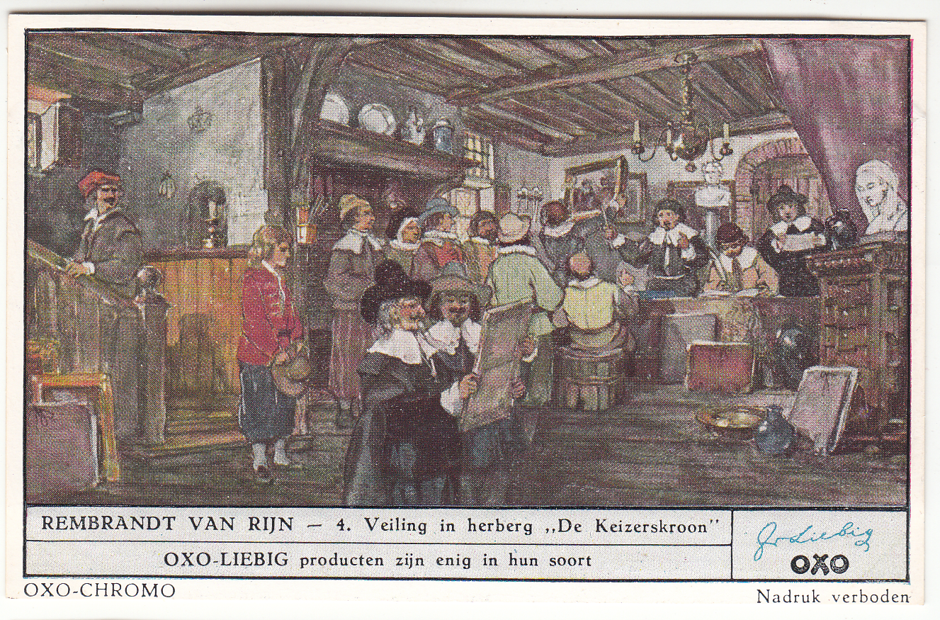 CHROMO LIEBIG REMBRANDT VAN RIJN VEILING IN HERBERG DE KEIZERSKROON 402047607906