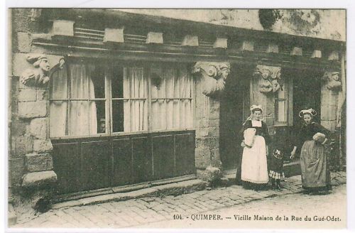 CPA REPRO QUIMPER VIEILLE MAISON DE LA RUE DU GUE ODET 110619294246