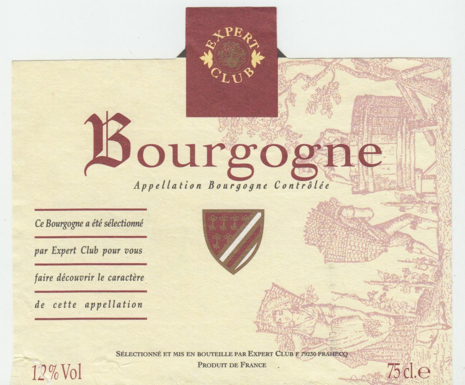 ETIQUETTE DE VIN BOURGOGNE 402673357246