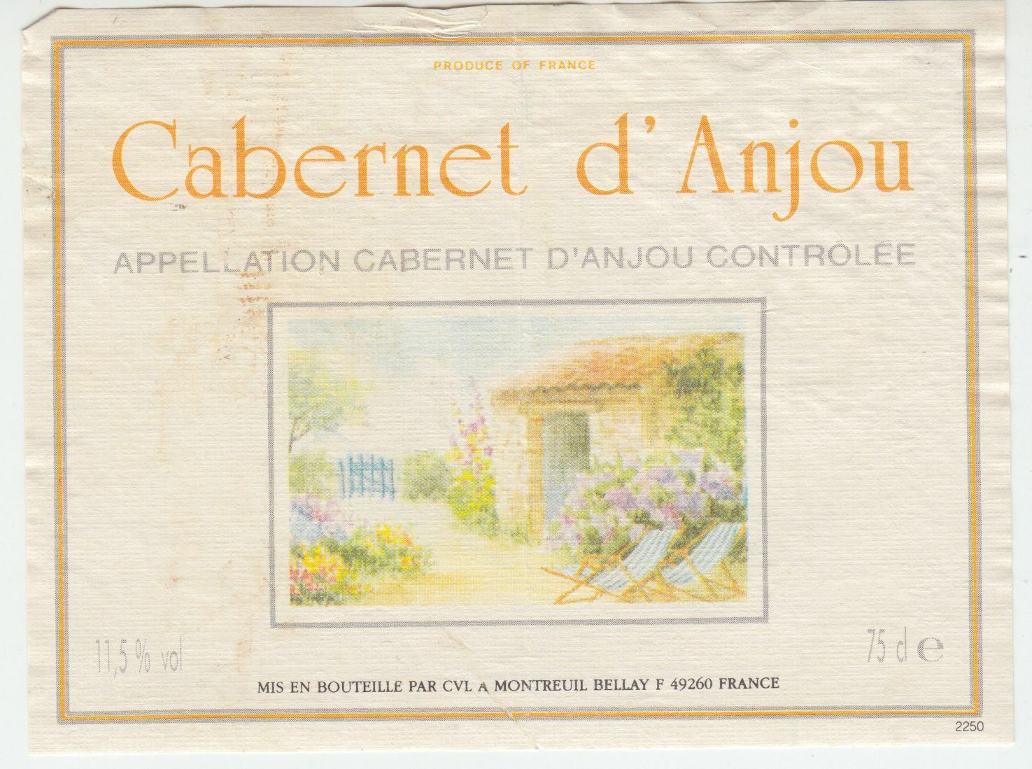 ETIQUETTE DE VIN CABERNET D ANJOU 402631697896