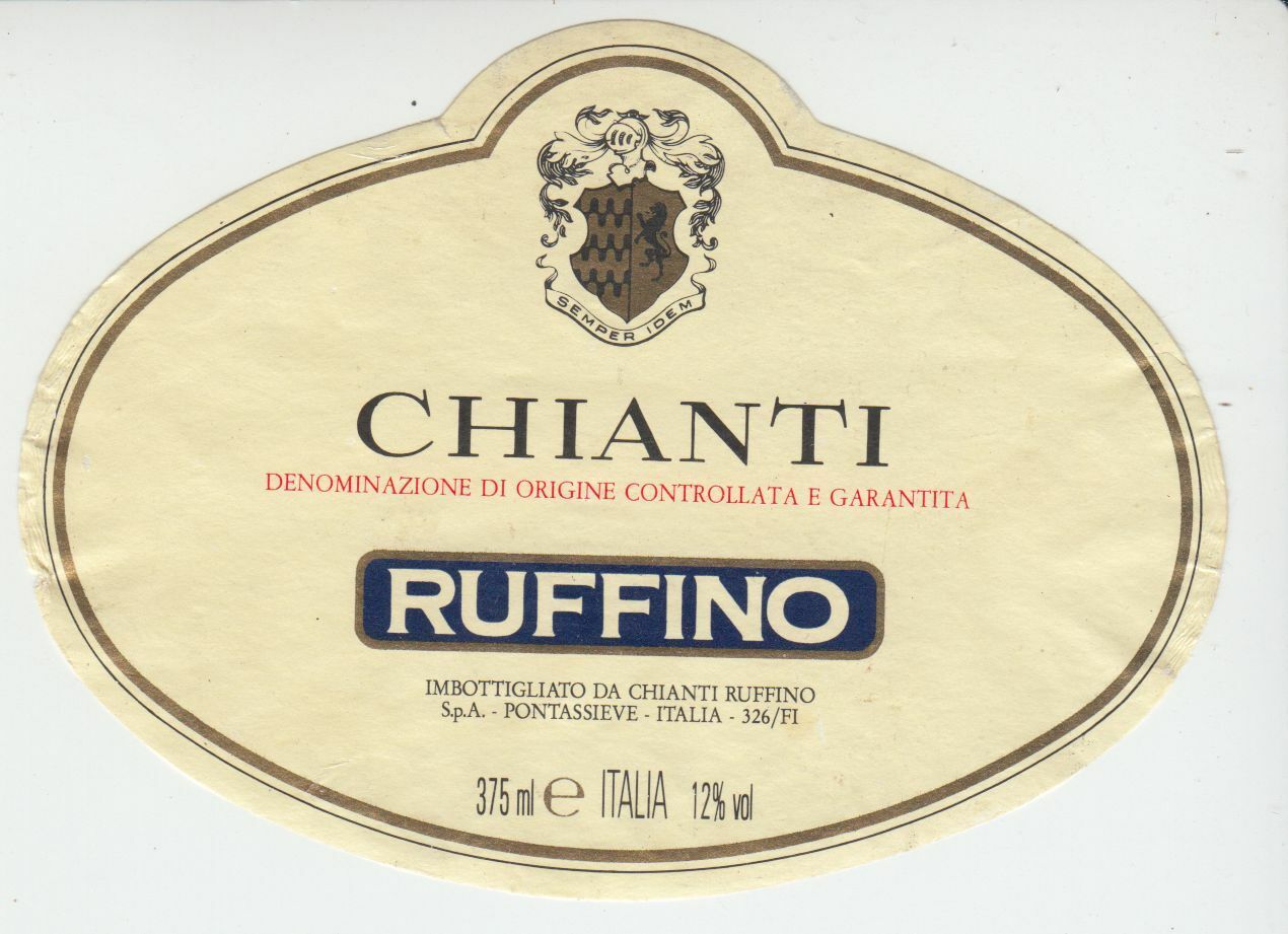 ETIQUETTE DE VIN CHIANTI RUFFINO PONTASSIEVE ITALIE 402553003186