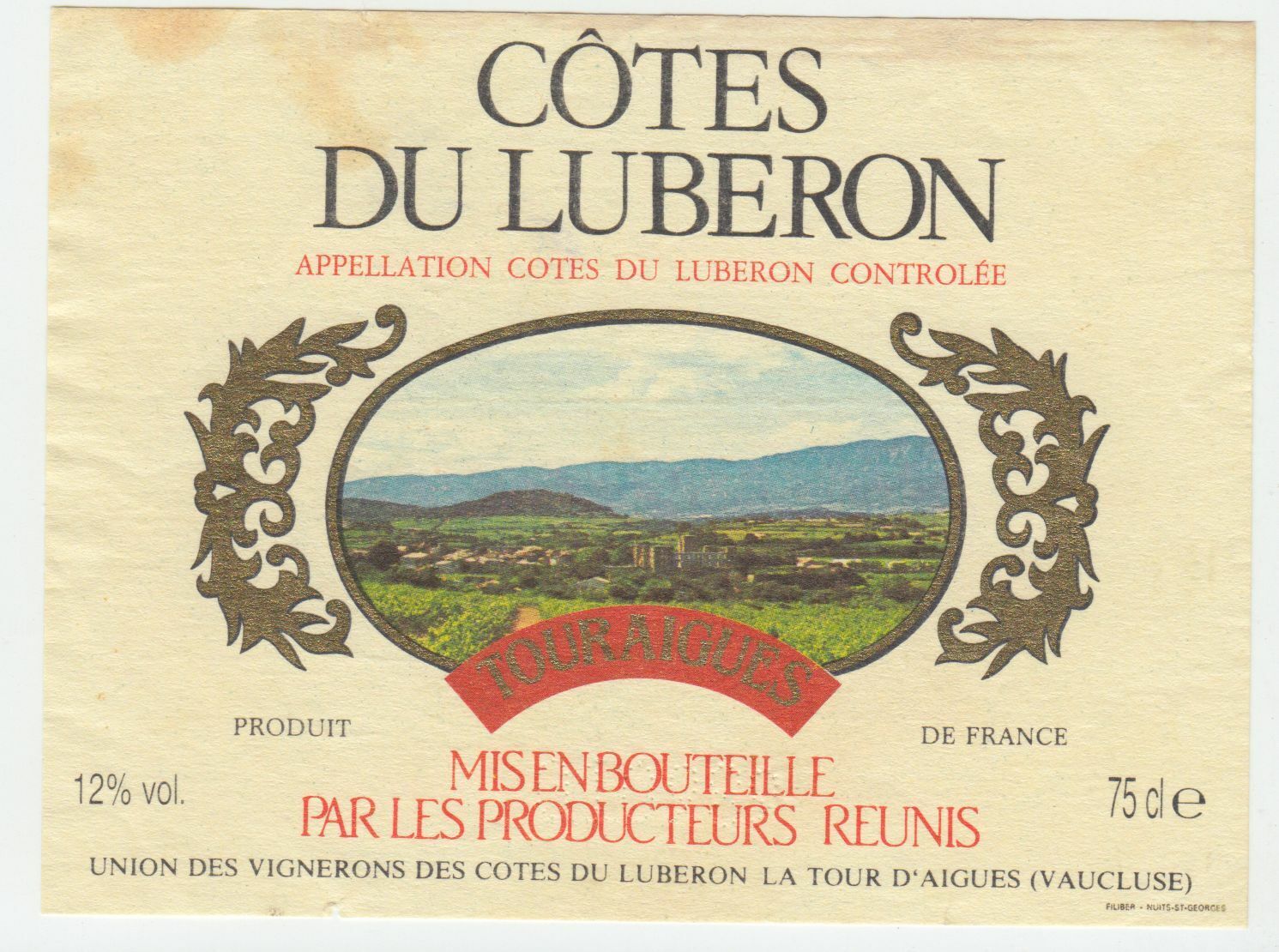 ETIQUETTE DE VIN COTES DU LUBERON 124461948586