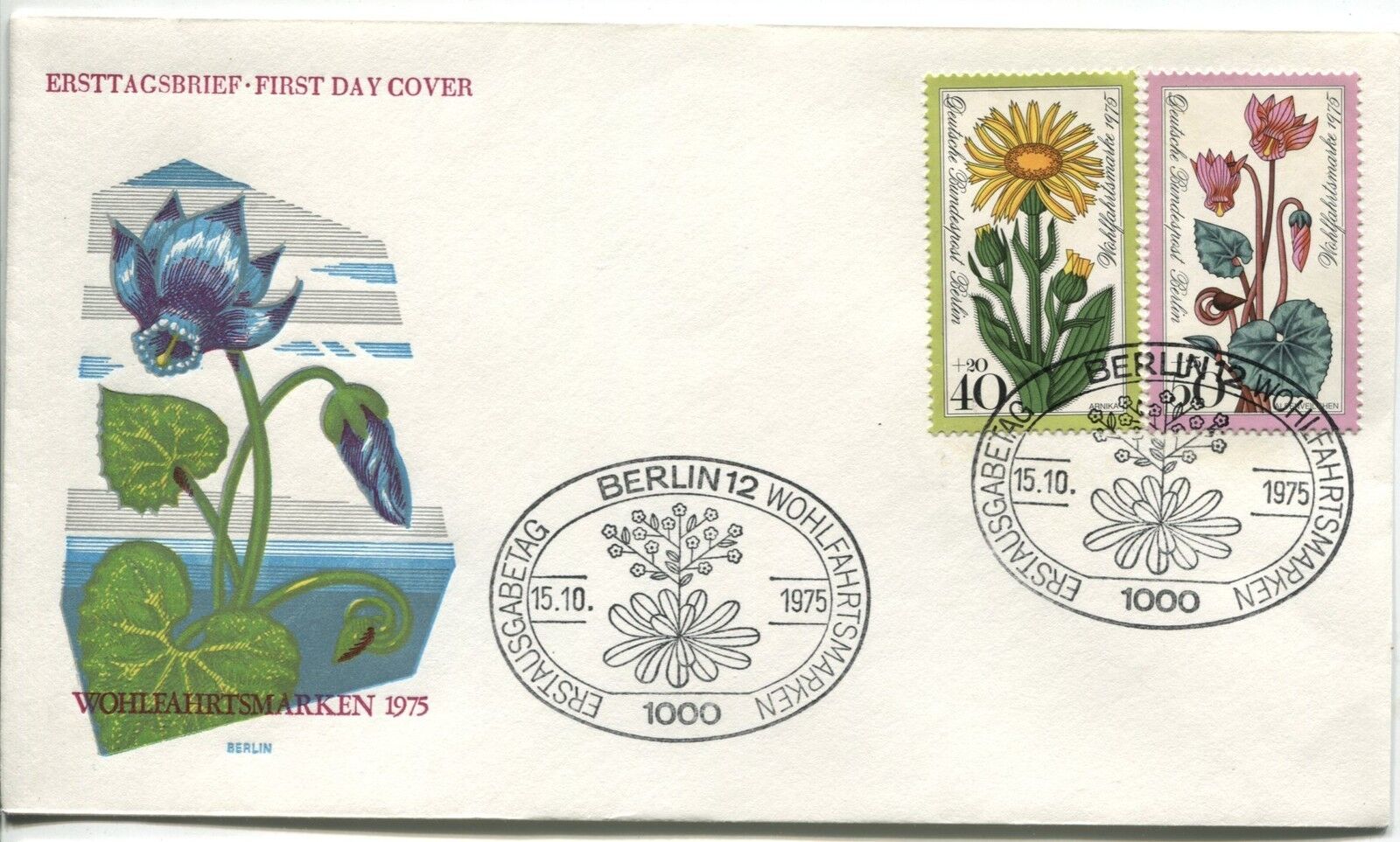 FDC BERLIN 15101975 THEME FLEURS 110839970316