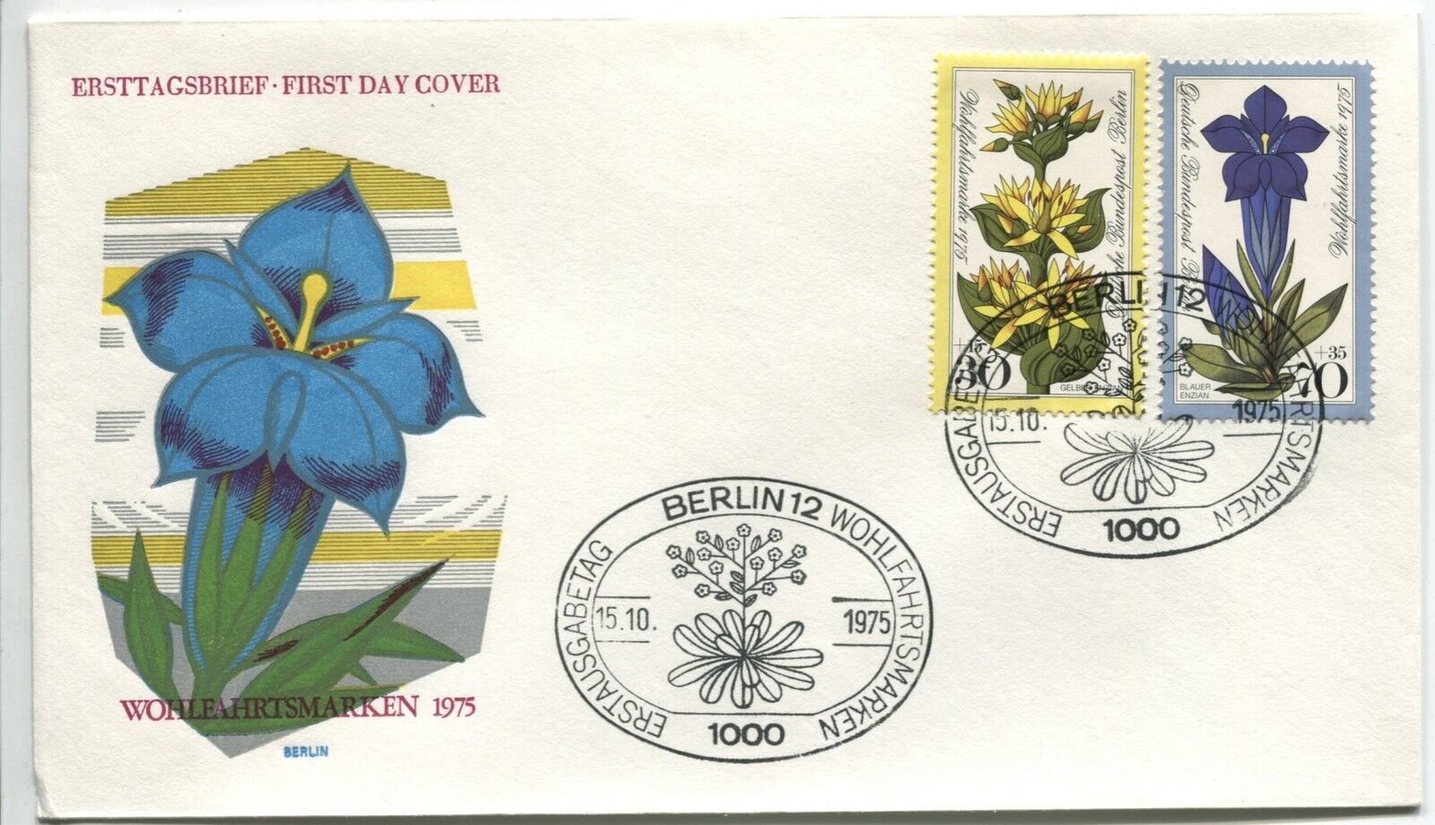 FDC BERLIN 15101975 THEME FLEURS 120874941036