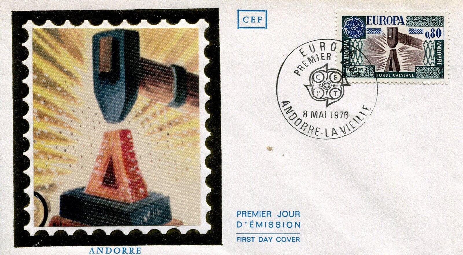 FDC PREMIER JOUR ANDORRE 1976 TIMBRE N 253 FORGE CATALANE 400790498926