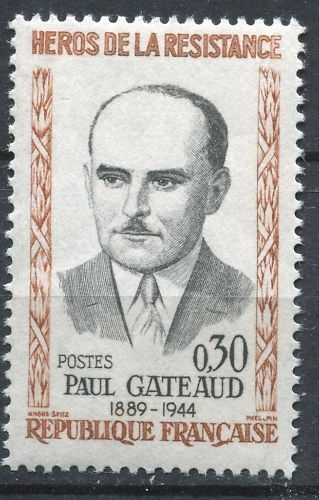 FRANCE TIMBRE NEUF N 1290 PAUL GETEAUD 120658715856