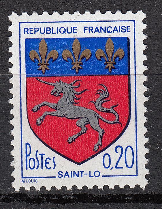 FRANCE TIMBRE NEUF N 1510 ARMOIRIES DE VILLE BLASON DE SAINT LO 401079034296