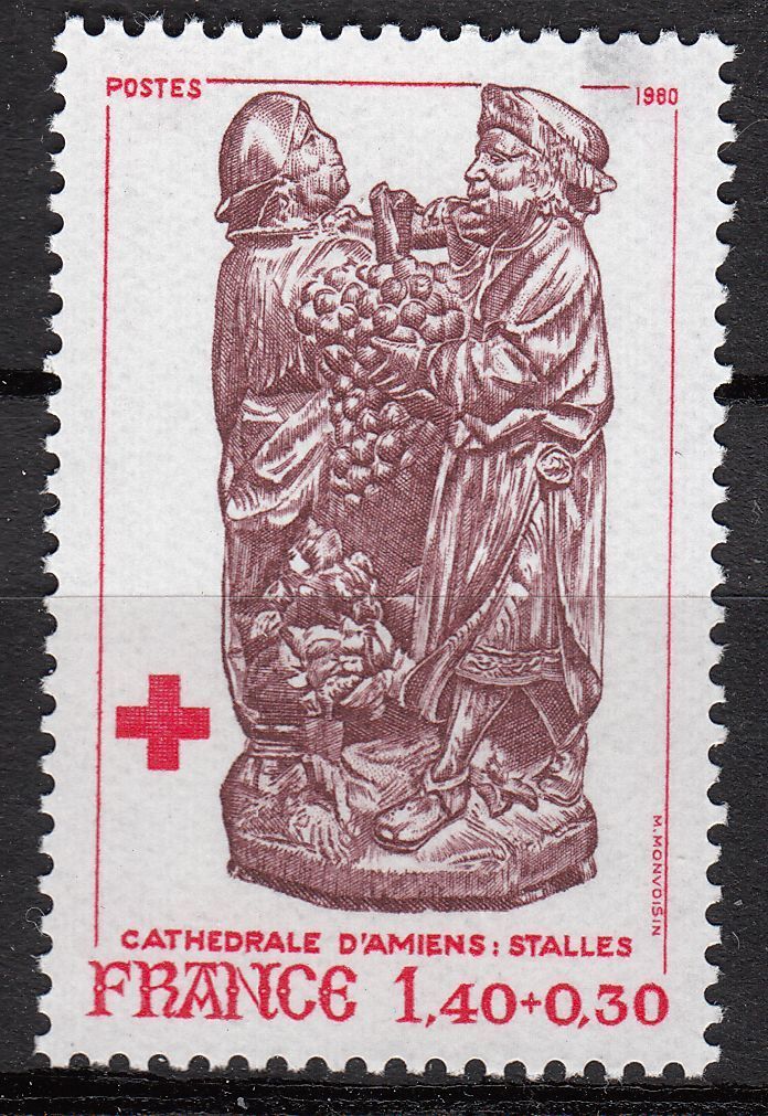 FRANCE TIMBRE NEUF N 2117 LE RAISIN DE LA TERRE PROMISE CROIX ROUGE 121824151486