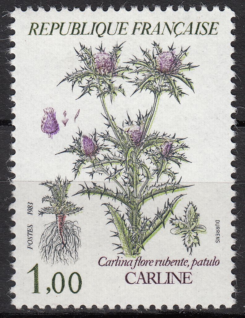 FRANCE TIMBRE NEUF N 2266 FLORE CARLINE CARLINA FLORE RUBENTE 401033726246