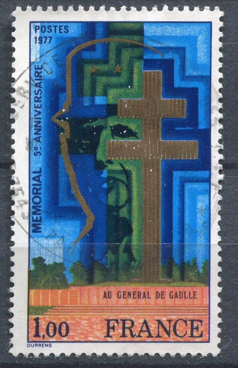 FRANCE TIMBRE OBL N 1941 MEMORIAL AU GENERALE DE GAULLE 110931797696