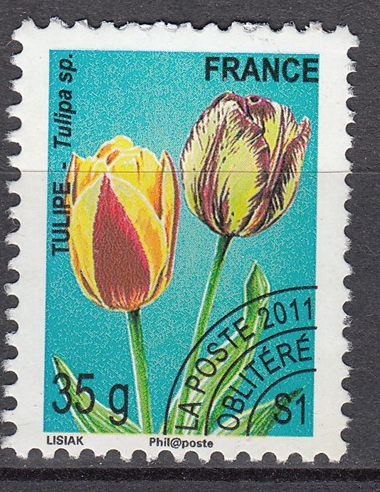 FRANCE TIMBRE OBL PREOBLITERE N 259 FLEUR TULIPE 401684692266