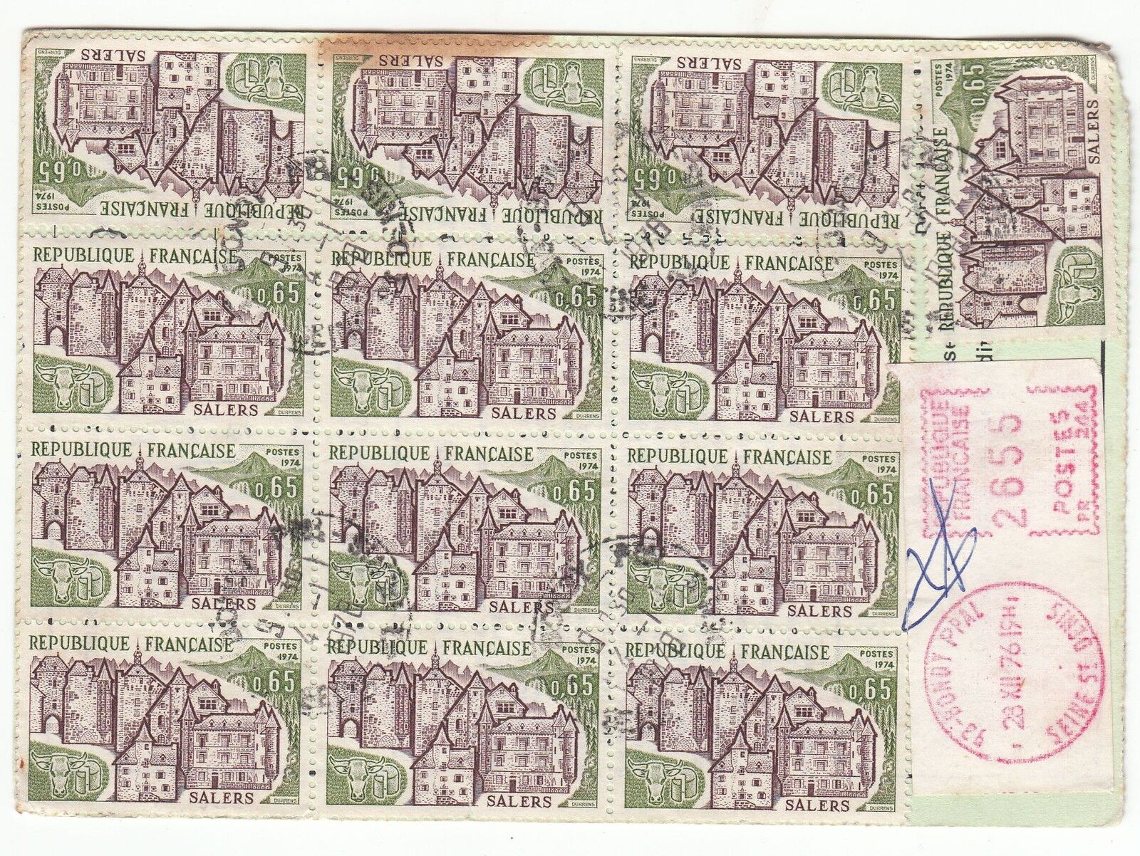 FRANCE TIMBRE ORDRE DE REEXPEDITION BONDY POUR JOUARRE 1977 121901098666