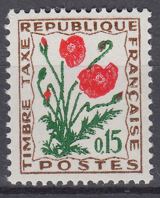 FRANCE TIMBRE TAXE NEUF N 97 fleurs des champs coquelicot 401657301636