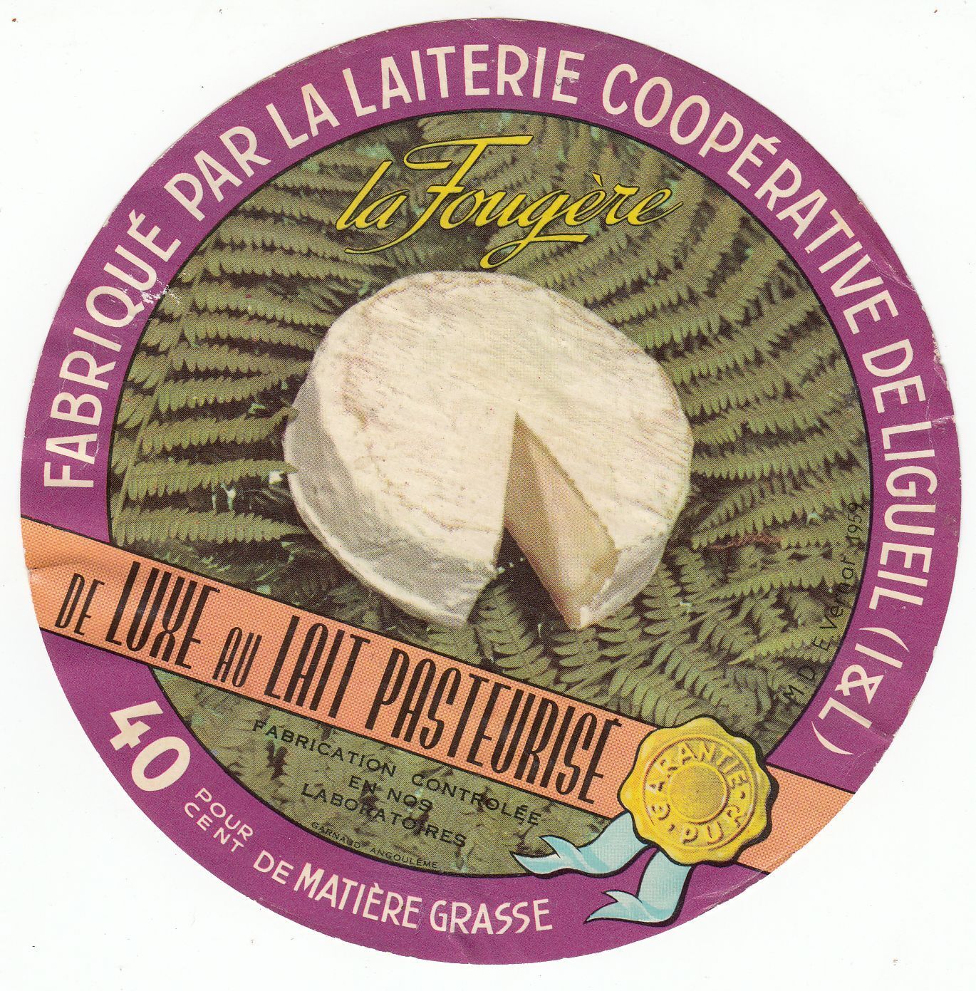 FROMAGE CAMEMBERT LA FOUGERE COOPERATIVE DE LIGUEIL 121663093156