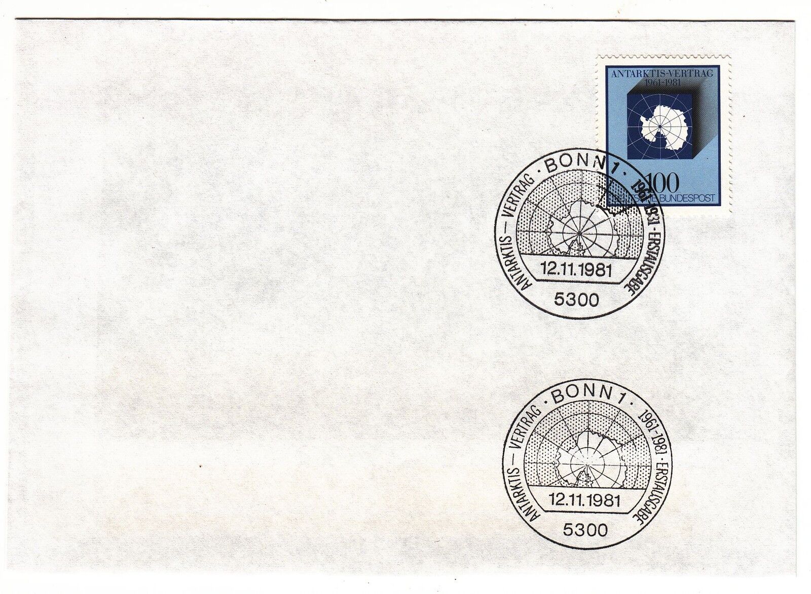 LETTRE COMMEMORATIVE ALLEMAGNE TIMBRE N 946 TRAITE SUR L ANTARCTIQUE 401068371386