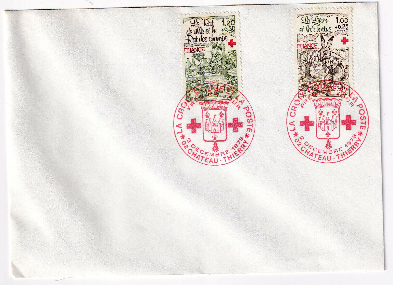 LETTRE PHILATELIQUE CHATEAU THIERRY LA CROIX ROUGE ET LA POSTE 1978 LE RAT 124959848736