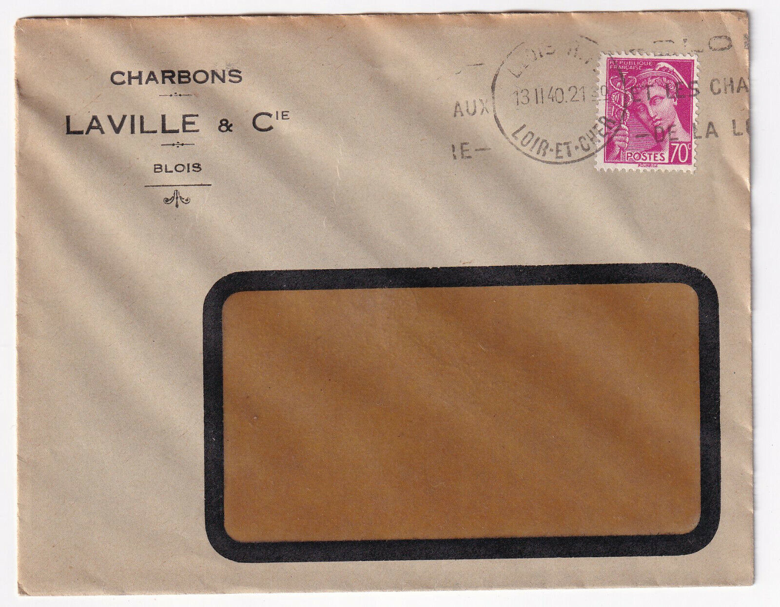 LETTRE PUBLICITAIRE 1940 CHARBONS LAVILLE ET CIE 403239163286