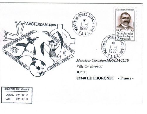 LETTRE TAFF MARTIN DE VIVIES ST PAUL A THORONET 1997 110618864496