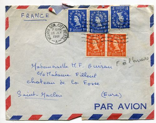 LETTRE WELWYN GDN CITY HERTS POUR SAINT MACLOU EURE 61