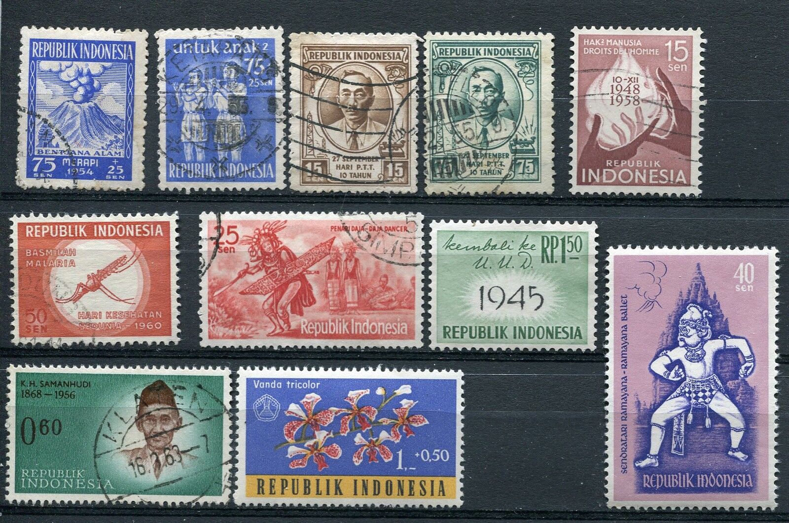 LOT SERIE TIMBRE INDONESIE STAMP INDONESIA A ETUDIER VOIR SCAN 400704495056