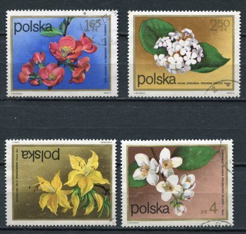 LOT TIMBRES POLSKA FLEURS DIVERSE 120674845126