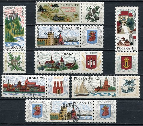 LOT TIMBRES POLSKA TOURISME SUJETS DIVERS 110635720736