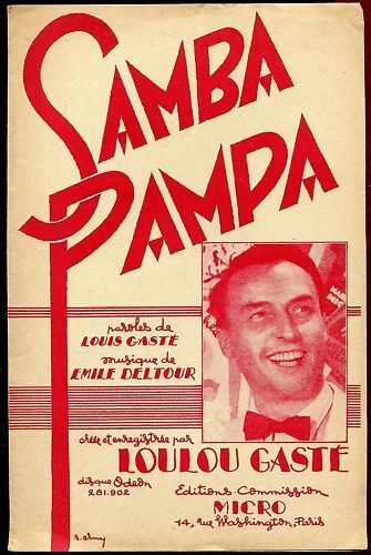 PARTITION ANCIENNE SAMBA PAMPA LOULOU GASTE 110650102276