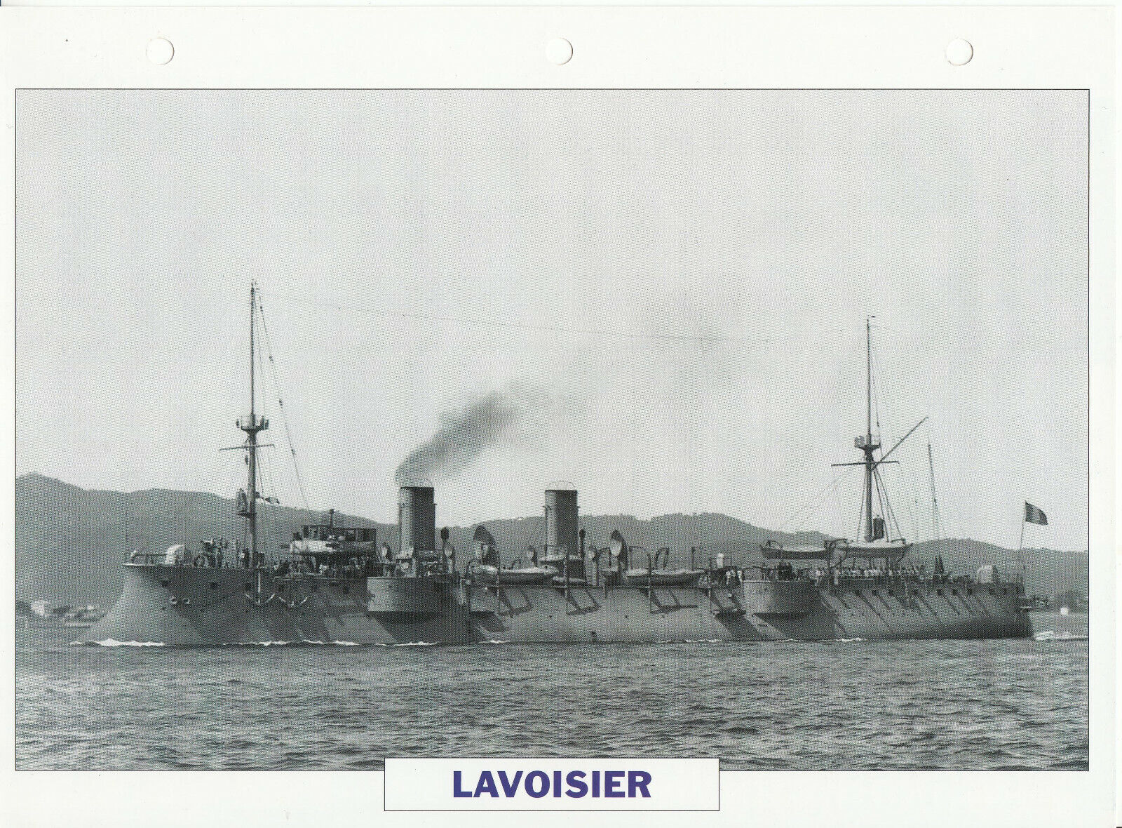 PHOTO BATEAU MILITAIRE AVISO LAVOISIER FRANCE 1897 401780606406