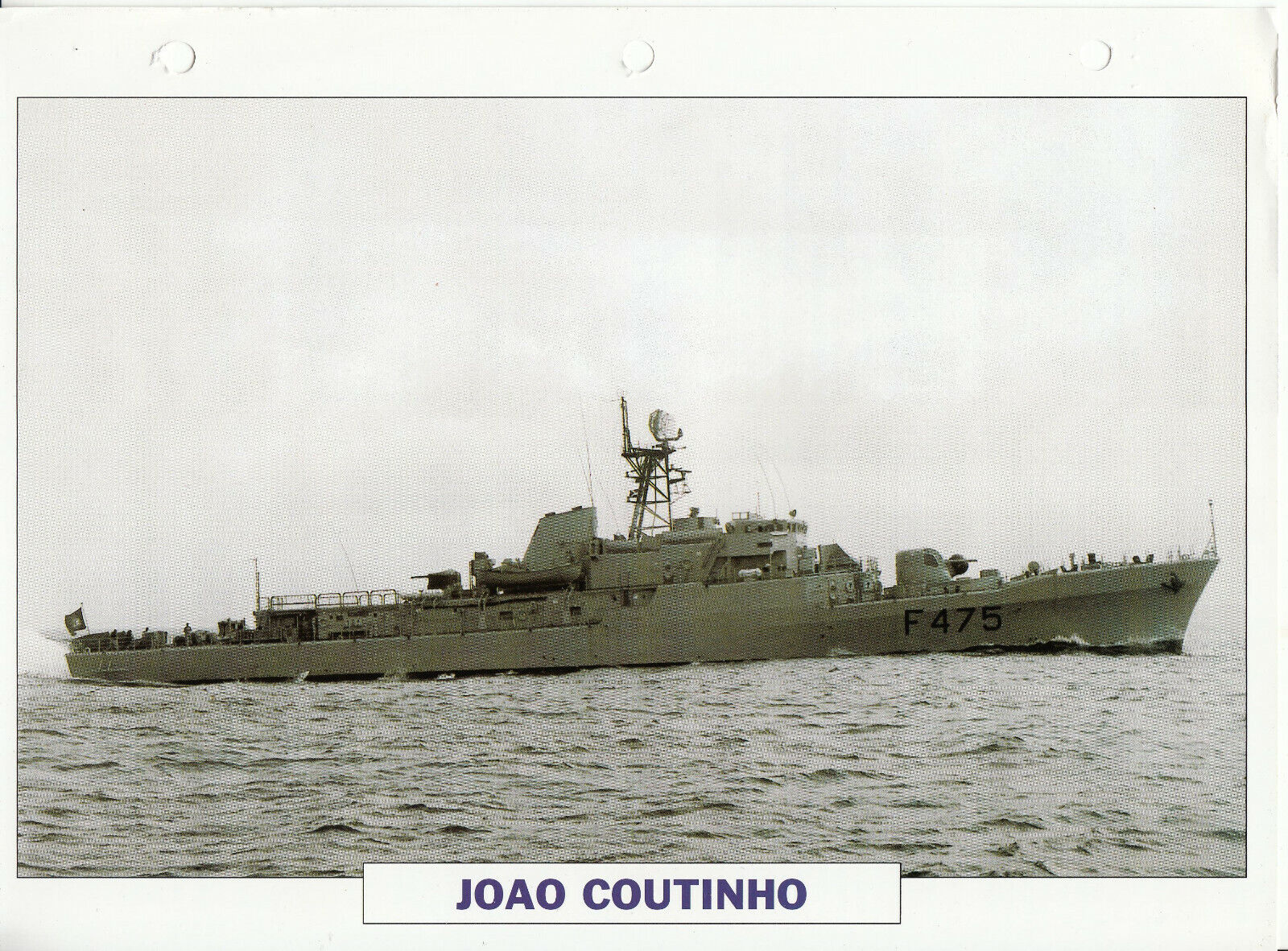 PHOTO BATEAU MILITAIRE CORVETTE JOAO COUTINHO PORTUGAL 1969 123775760206