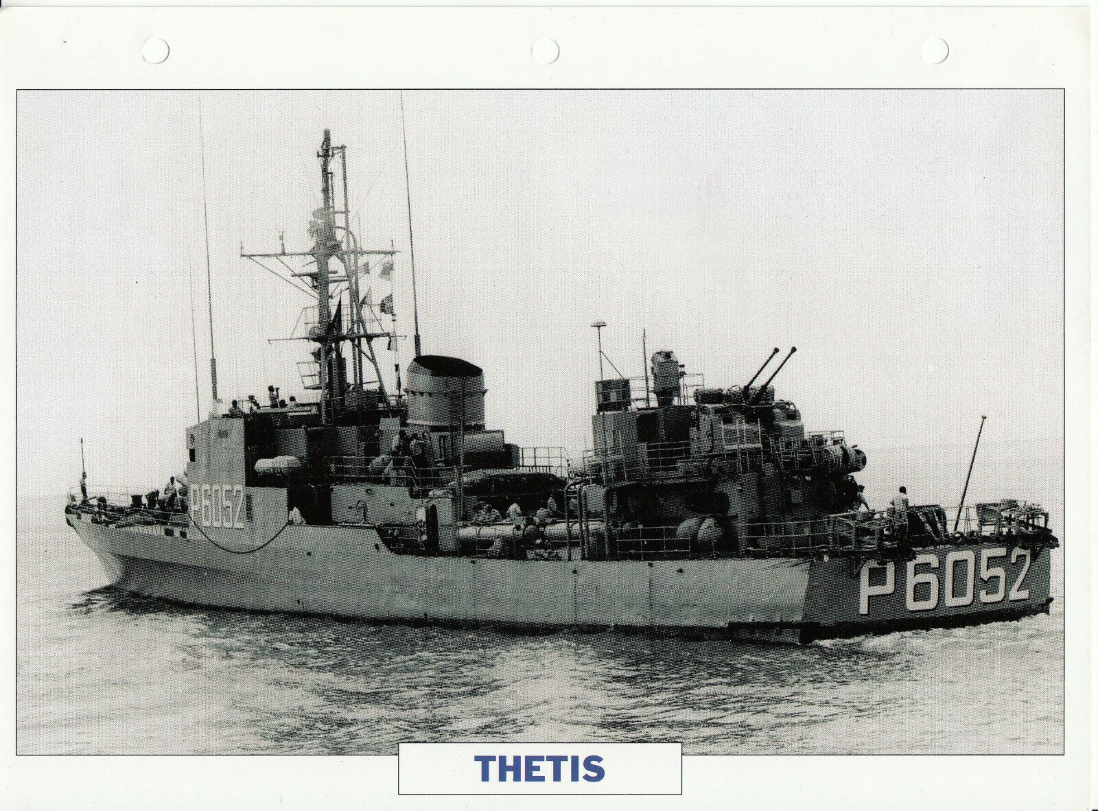 PHOTO BATEAU MILITAIRE CORVETTE THETIS ALLEMAGNE FEDERALE 1960 401771439346