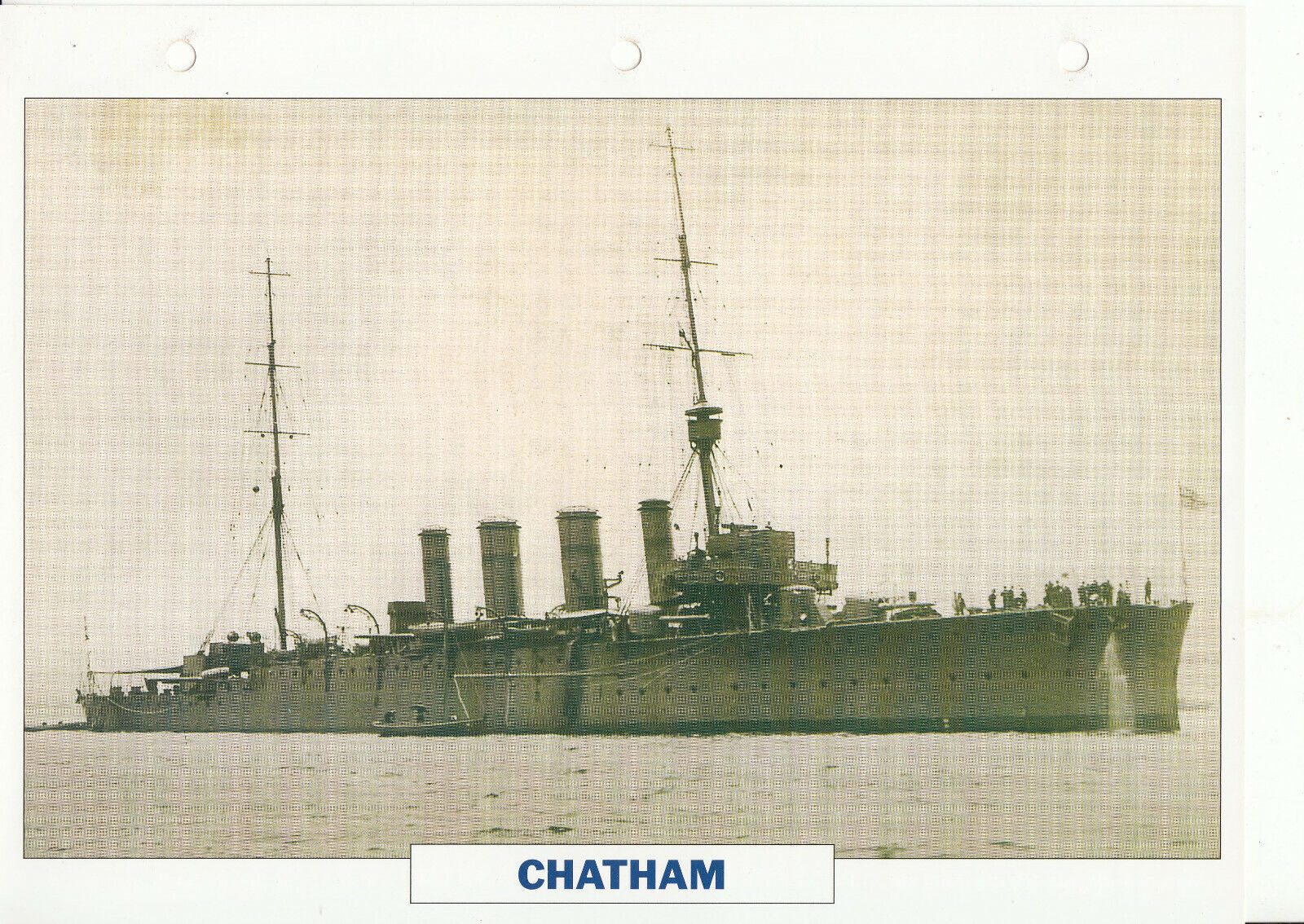 PHOTO BATEAU MILITAIRE CROISEUR CHATHAM GRANDE BRETAGNE 1911 123781392236