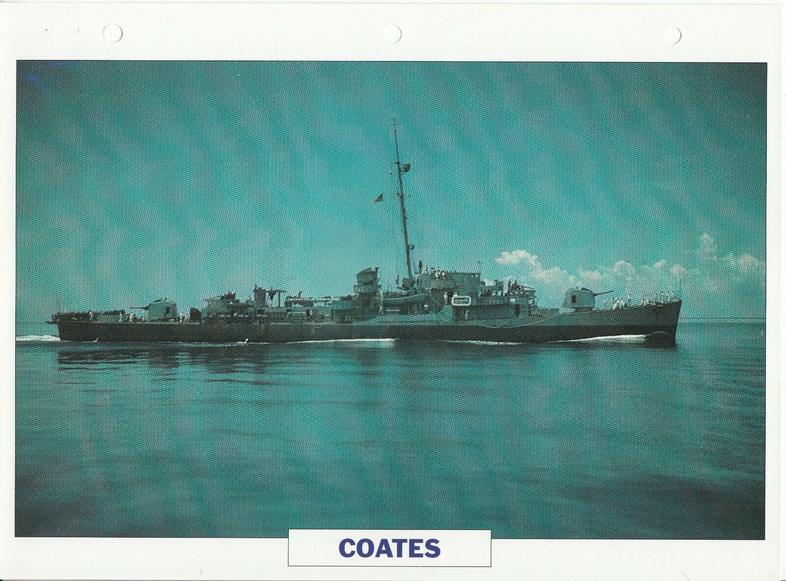 PHOTO BATEAU MILITAIRE DESTROYER D ESCORTE COATES USA 1943 401767232886