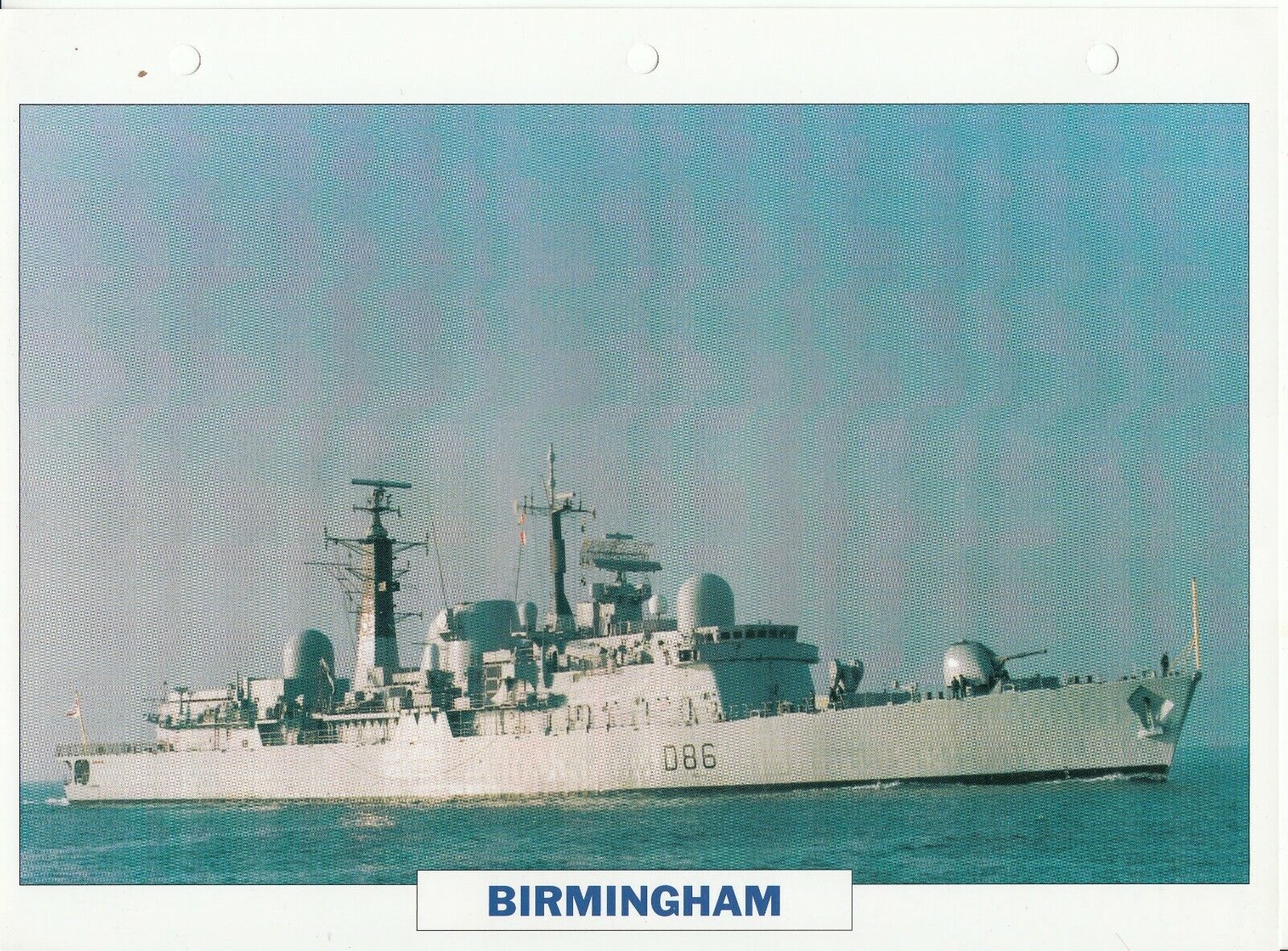 PHOTO BATEAU MILITAIRE DESTROYER LANCE MISSILES BIRMINGHAM GRANDE BRETAGNE 1973 401766674486