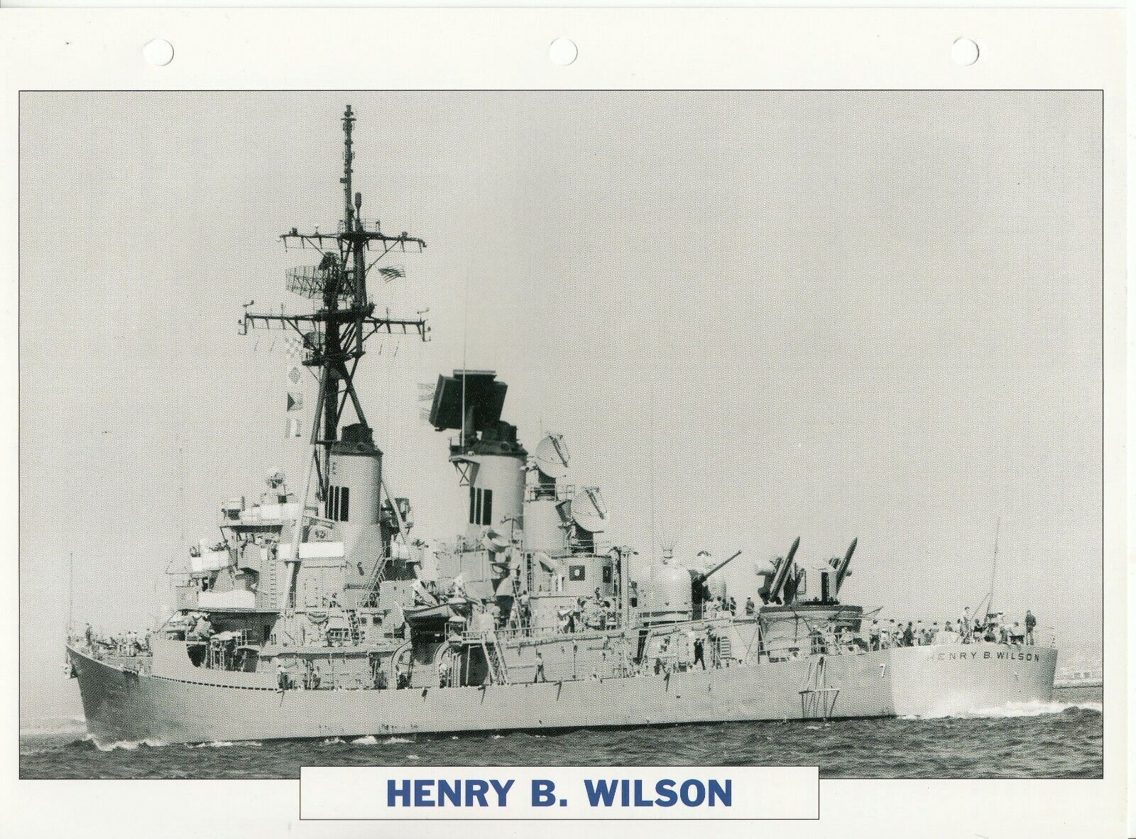 PHOTO BATEAU MILITAIRE DESTROYER LANCE MISSILES HENRY B WILSON USA 1959 401766674506