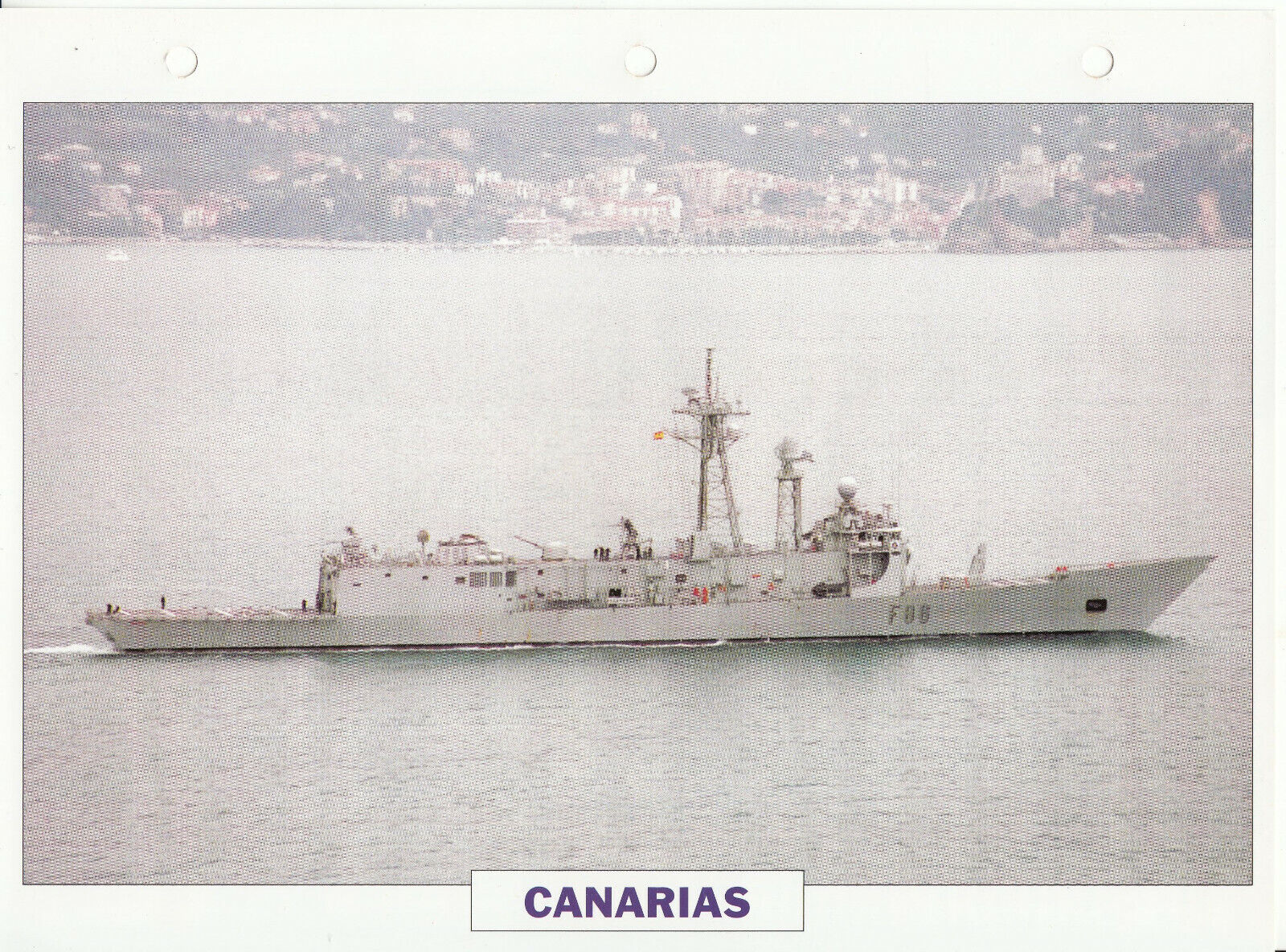 PHOTO BATEAU MILITAIRE FREGATE CANARIAS ESPAGNE 1993 401783633056