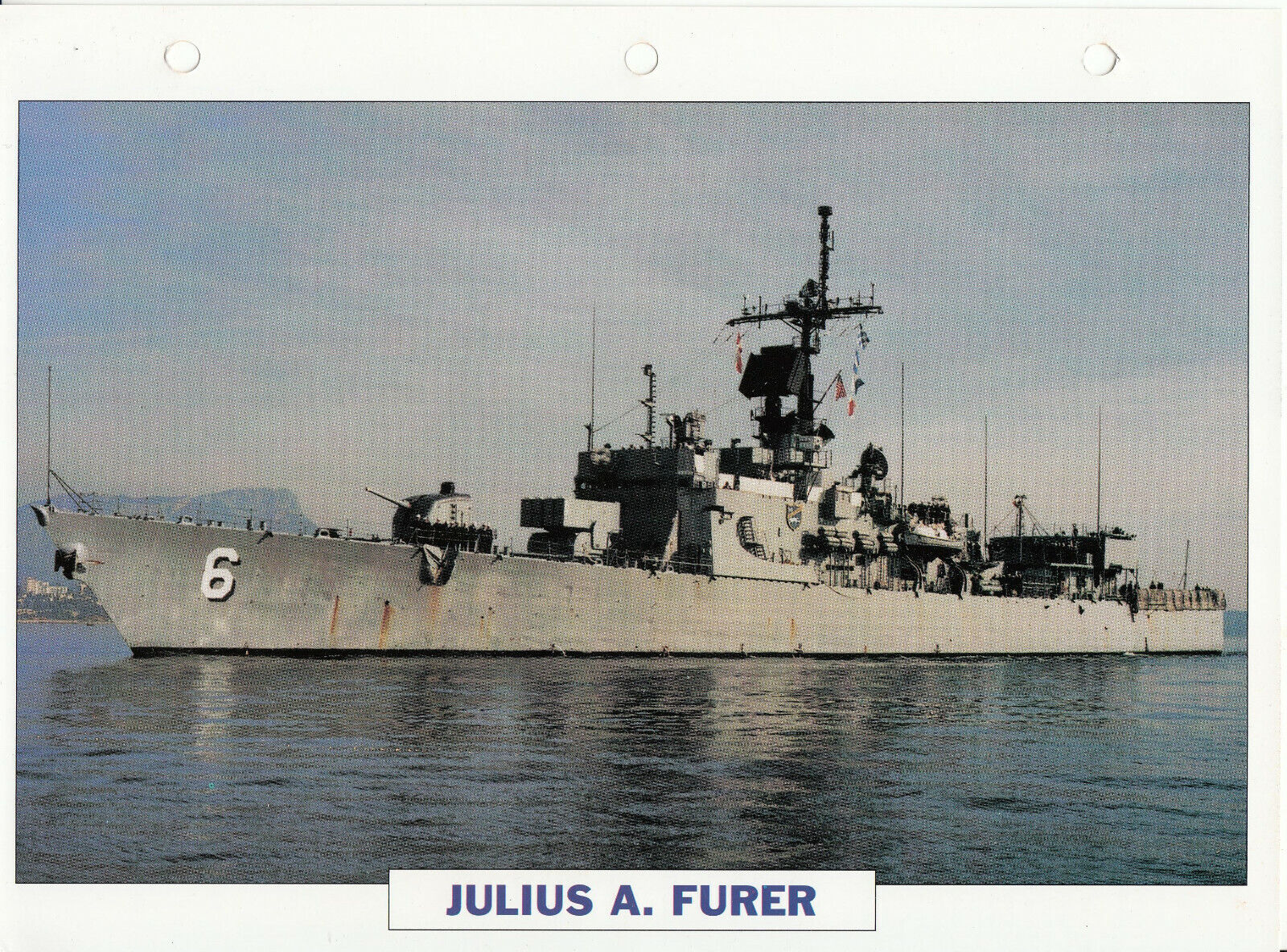 PHOTO BATEAU MILITAIRE FREGATE JULIUS A FURER USA 1966 123798102446