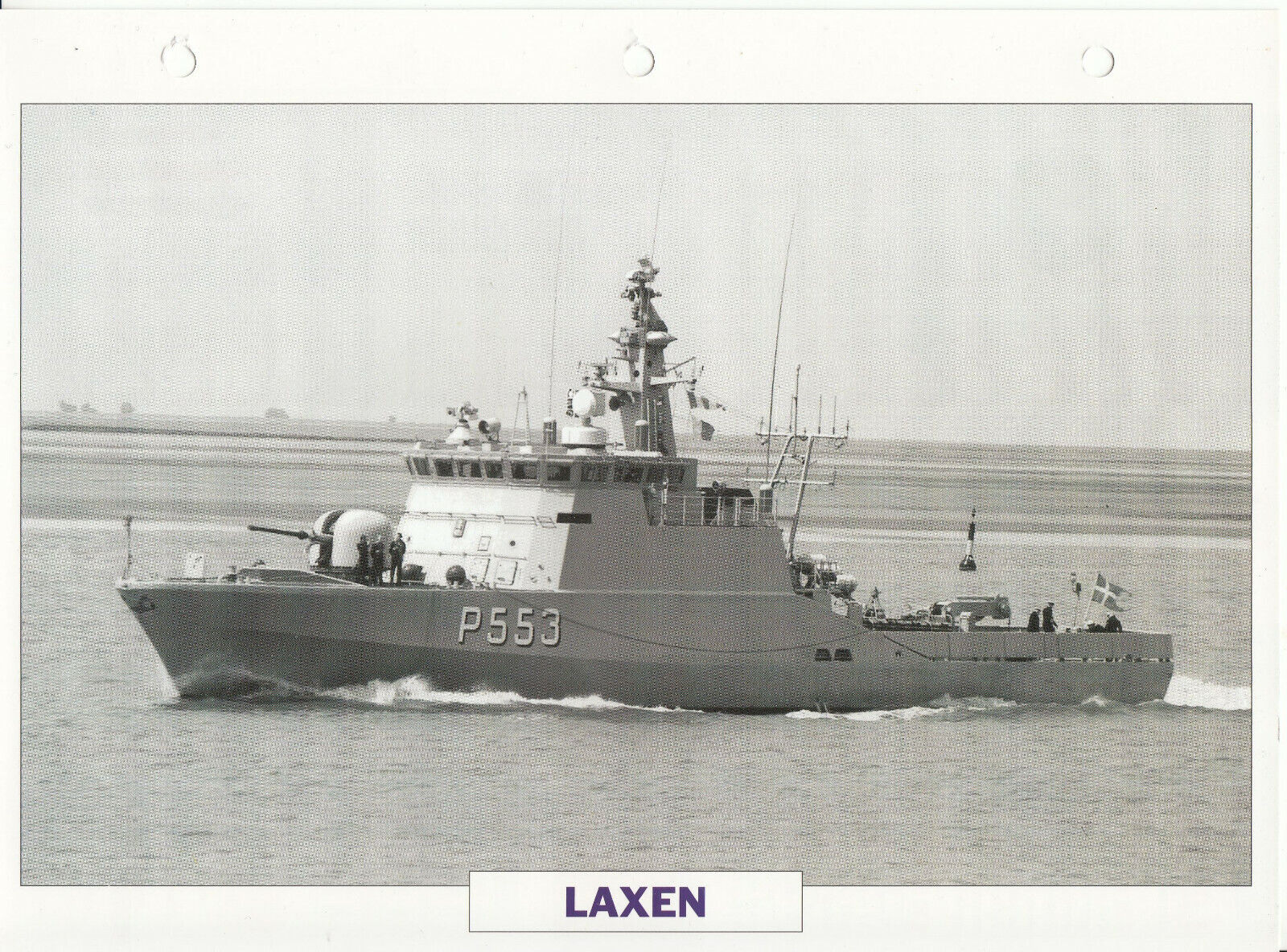 PHOTO BATEAU MILITAIRE PATROUILLEUR LAXEN DANEMARK 1989 123798105886