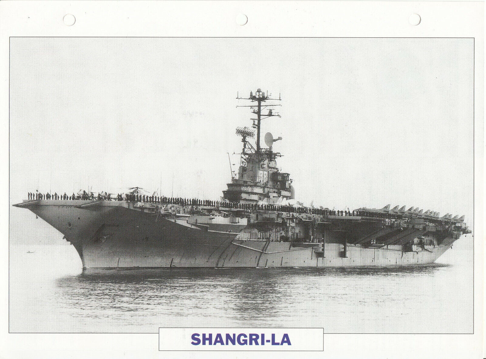 PHOTO BATEAU MILITAIRE PORTE AVIONS SHANGRI LA USA 1944