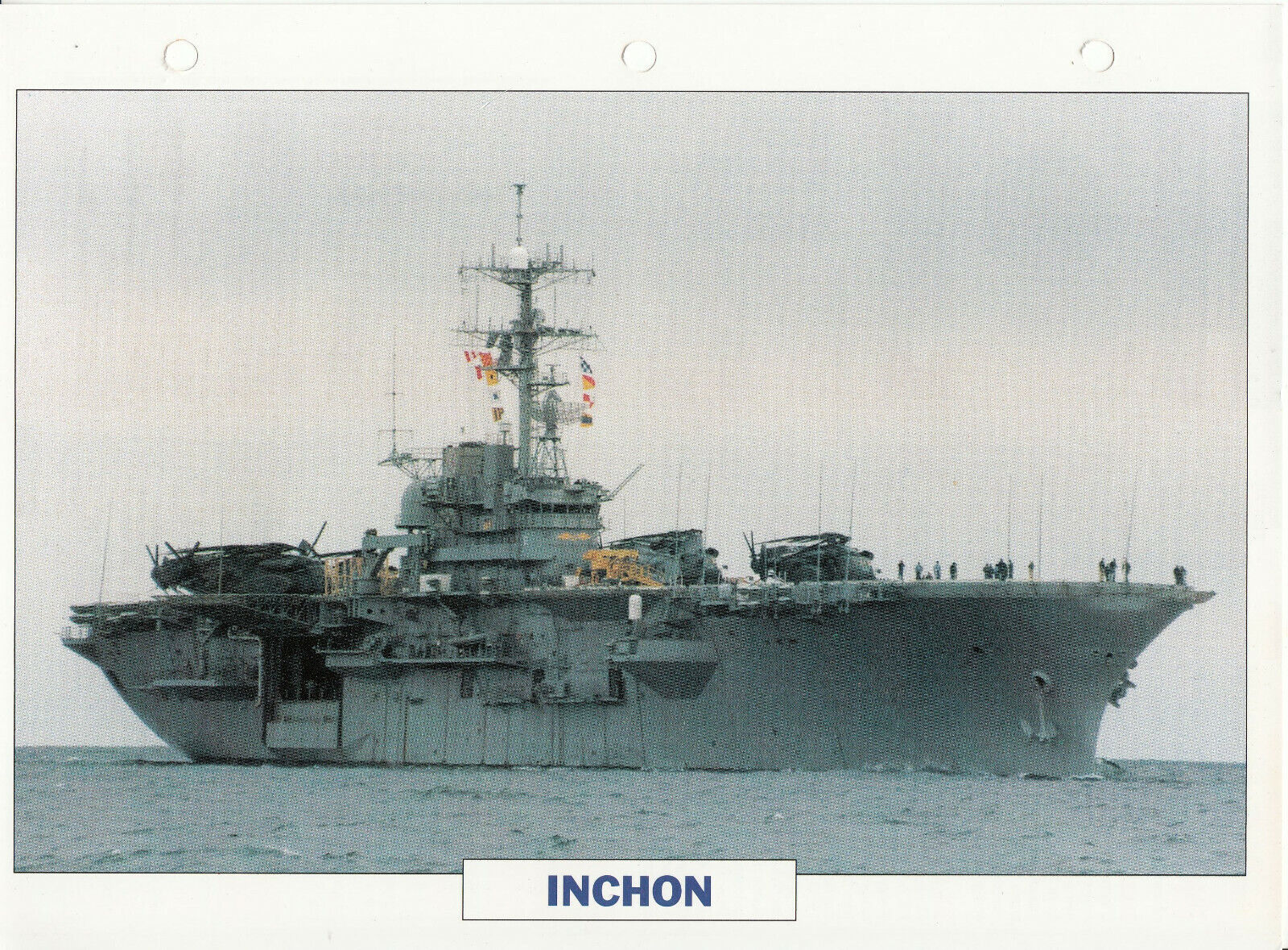 PHOTO BATEAU MILITAIRE PORTE HELICOPTERES INCHON USA 1969 401778981886