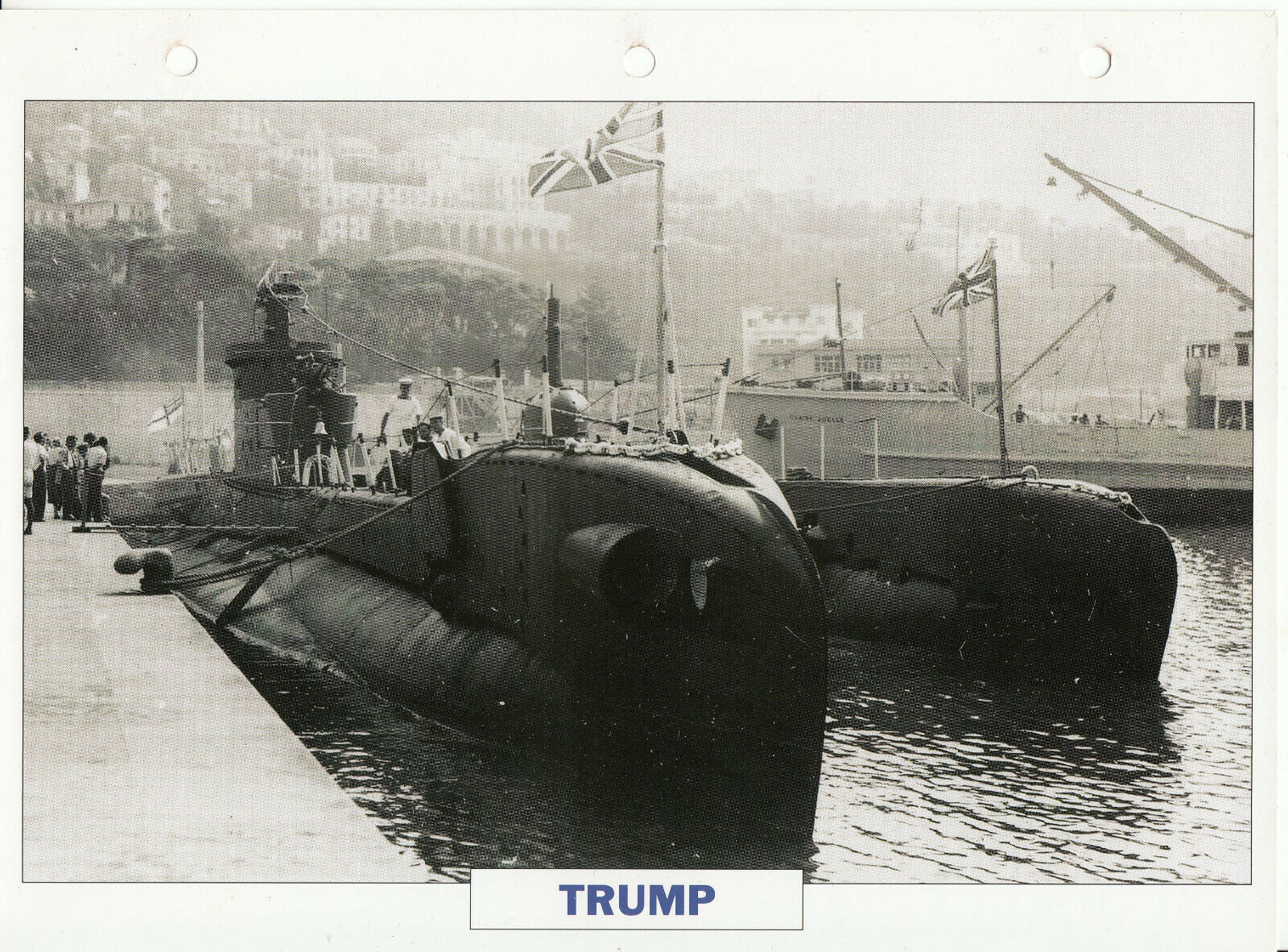 PHOTO BATEAU MILITAIRE SOUS MARIN TRUMP GRANDE BRETAGNE 1944 401769293116