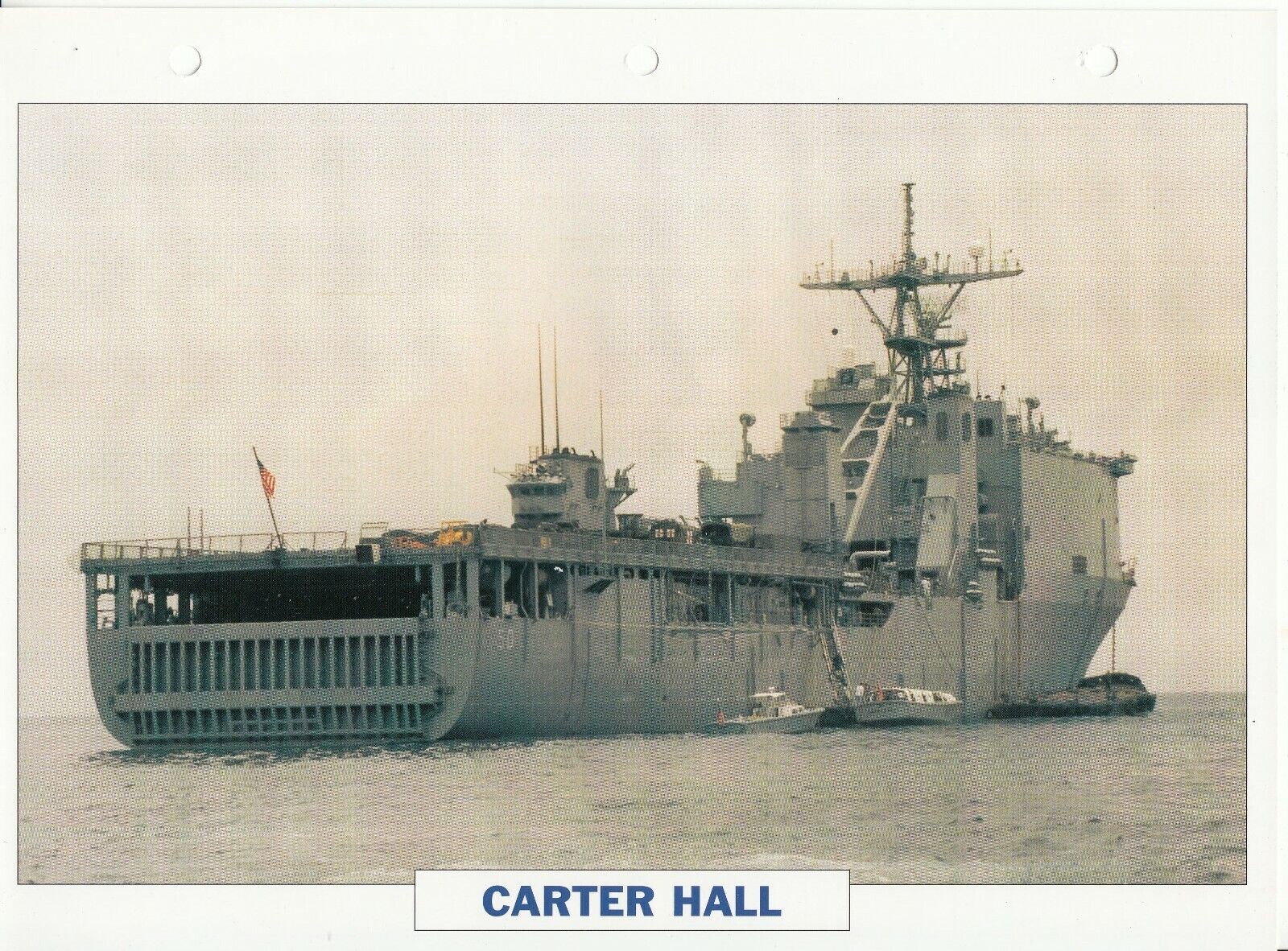 PHOTO BATEAU MILITAIRE TRANSPORT DE CHALANDS DEBARQUEMENT CARTER HALL USA 1993 123769331266