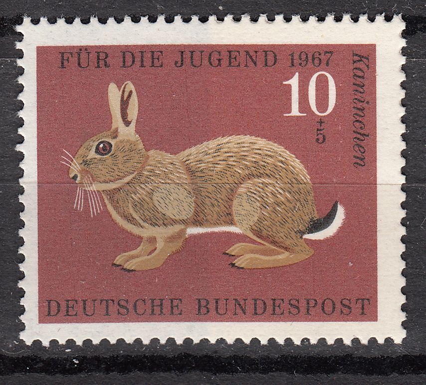 TIMBRE ALLEMAGNE NEUF N 387 FAUNE LAPIN 122297620846