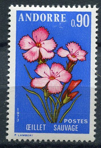 TIMBRE ANDORRE FRANCE NEUF N 231 FLEUR OEILLET SAUVAGE 400740902176