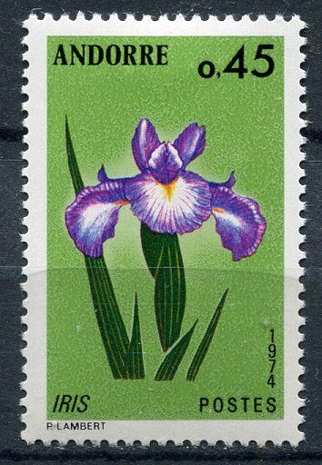 TIMBRE ANDORRE FRANCE NEUF N 234 FLEURS IRIS 400740903056