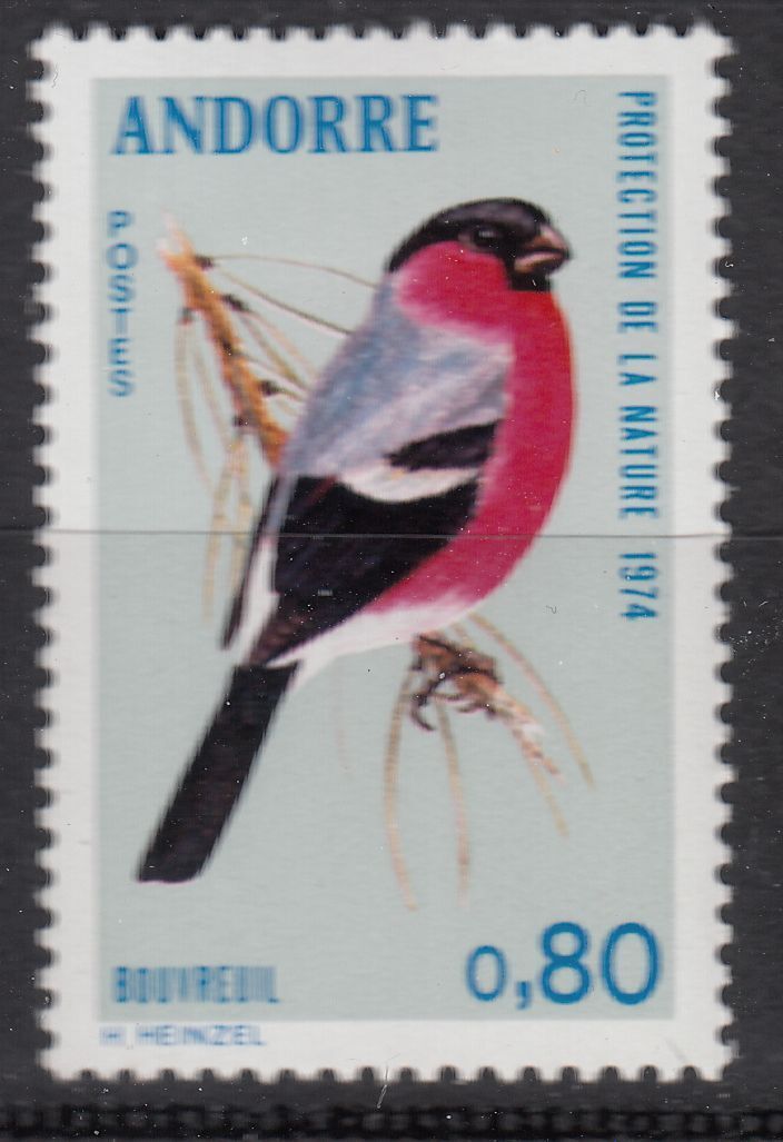 TIMBRE ANDORRE FRANCE NEUF N 241 OISEAUX BOUVREUIL 122278711966